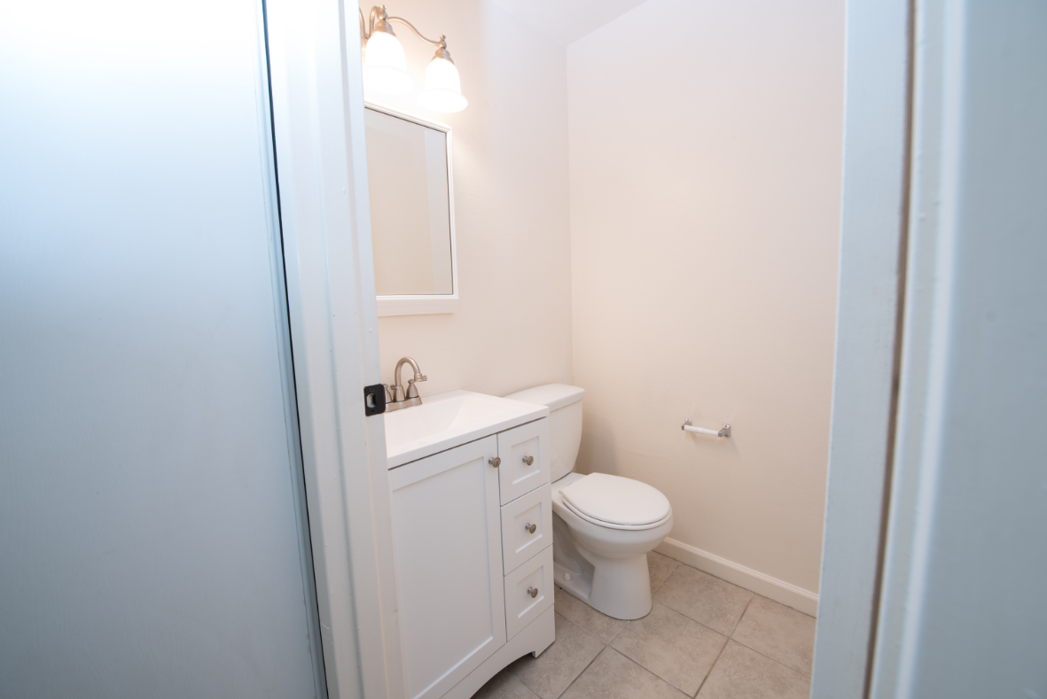 1/2 bathroom in our 3 bedroom apartments!