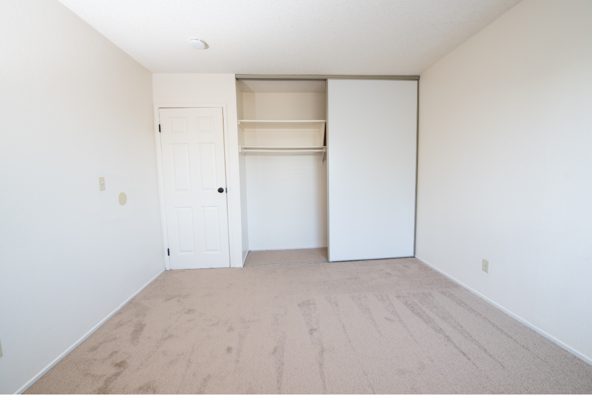 Full size closet in spacious bedroom